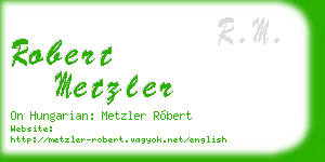 robert metzler business card